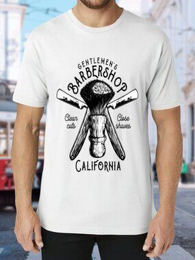 Gentlemen's Barbershop California Graphic Tee - White
